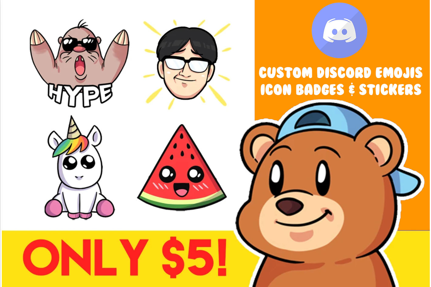 Example of Custom Discord Emoji Stickers