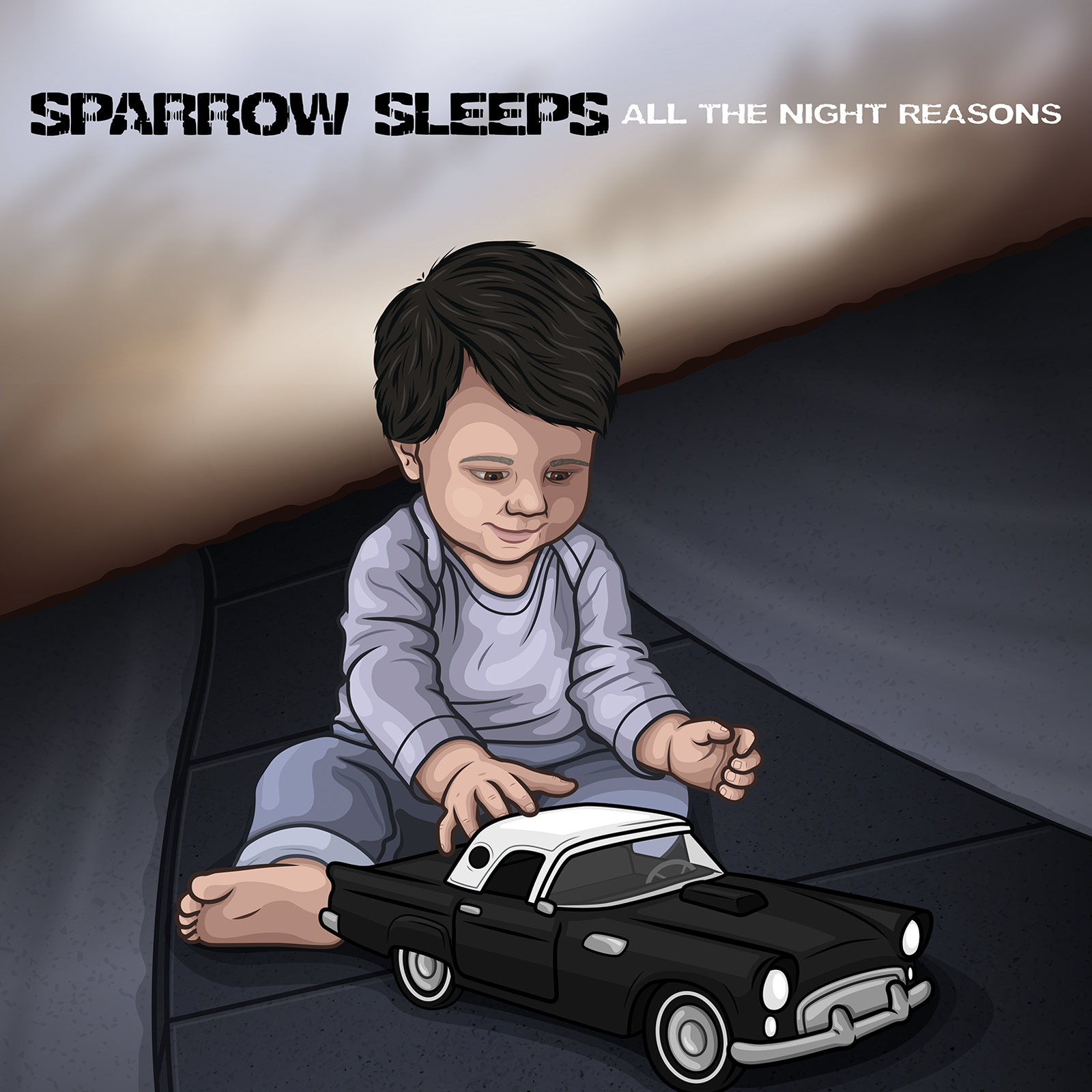 Nickelback lullabies - All The Night Reasons album cover illustration nickelback portrait sparrow sleeps toddler