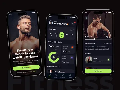 Fitness App Design | AI Health | Mobile App Design ai app ai health branding design firqah firqah lab fitness fitness app fitness app design fitness club fitness trainer fitness ui gym health health care app mobile app mobile app design sport ui workout