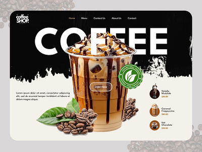 Coffee Shop - Landing page branding graphic design logo ui