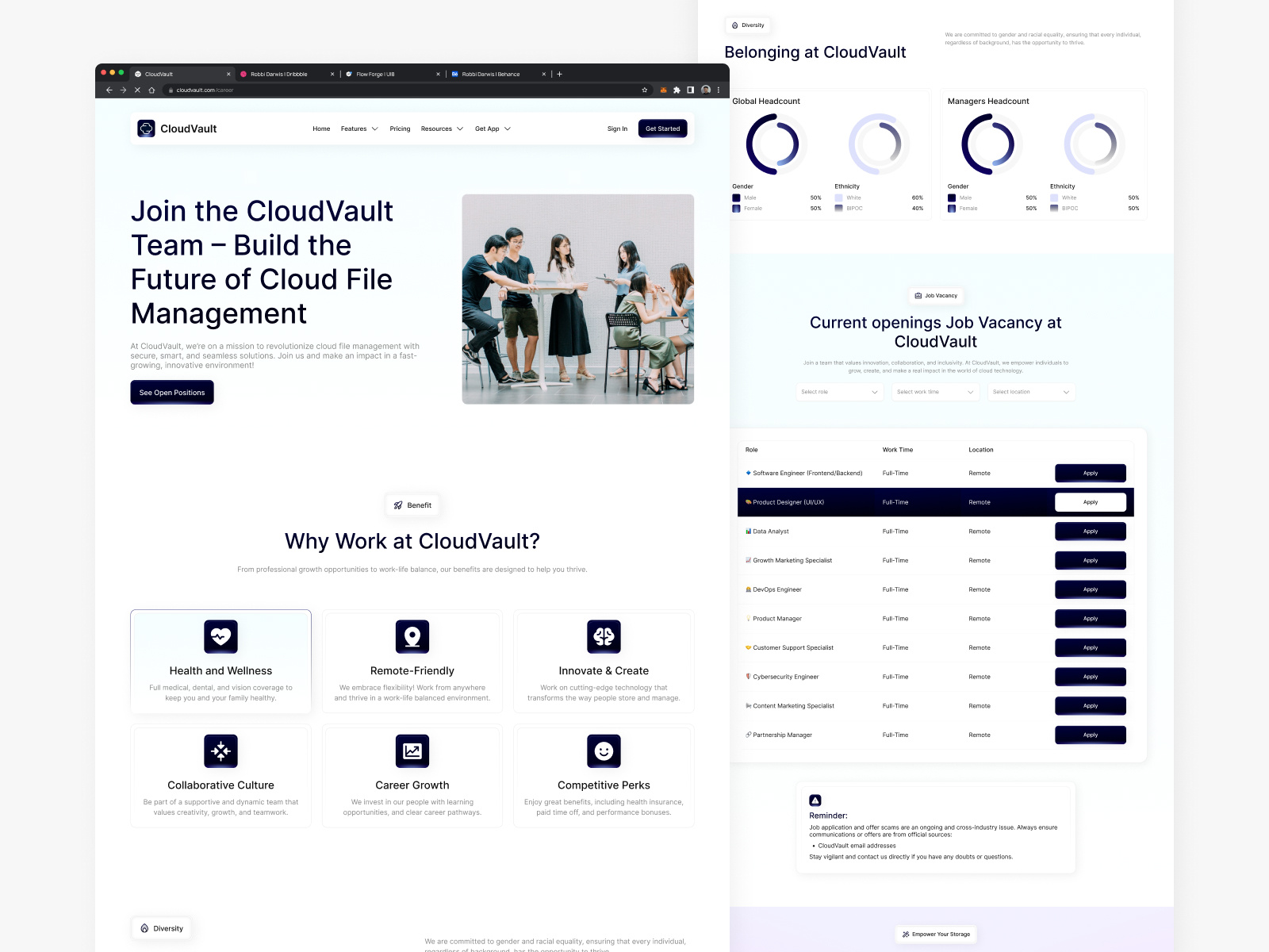 Example of Cloud Storage Website Or Landing Page