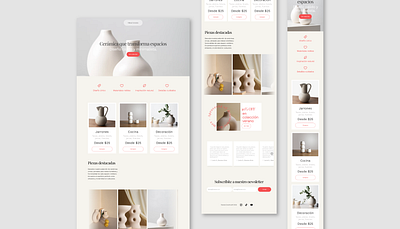 Oluma Ceramics | Concept Landing Page design graphic design landing landing page product design ui ux