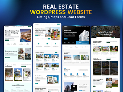 Real Estate Website application clean graphic design home page property listing raddito real estate real estate uiux real estate website ui ux web website wordpress website