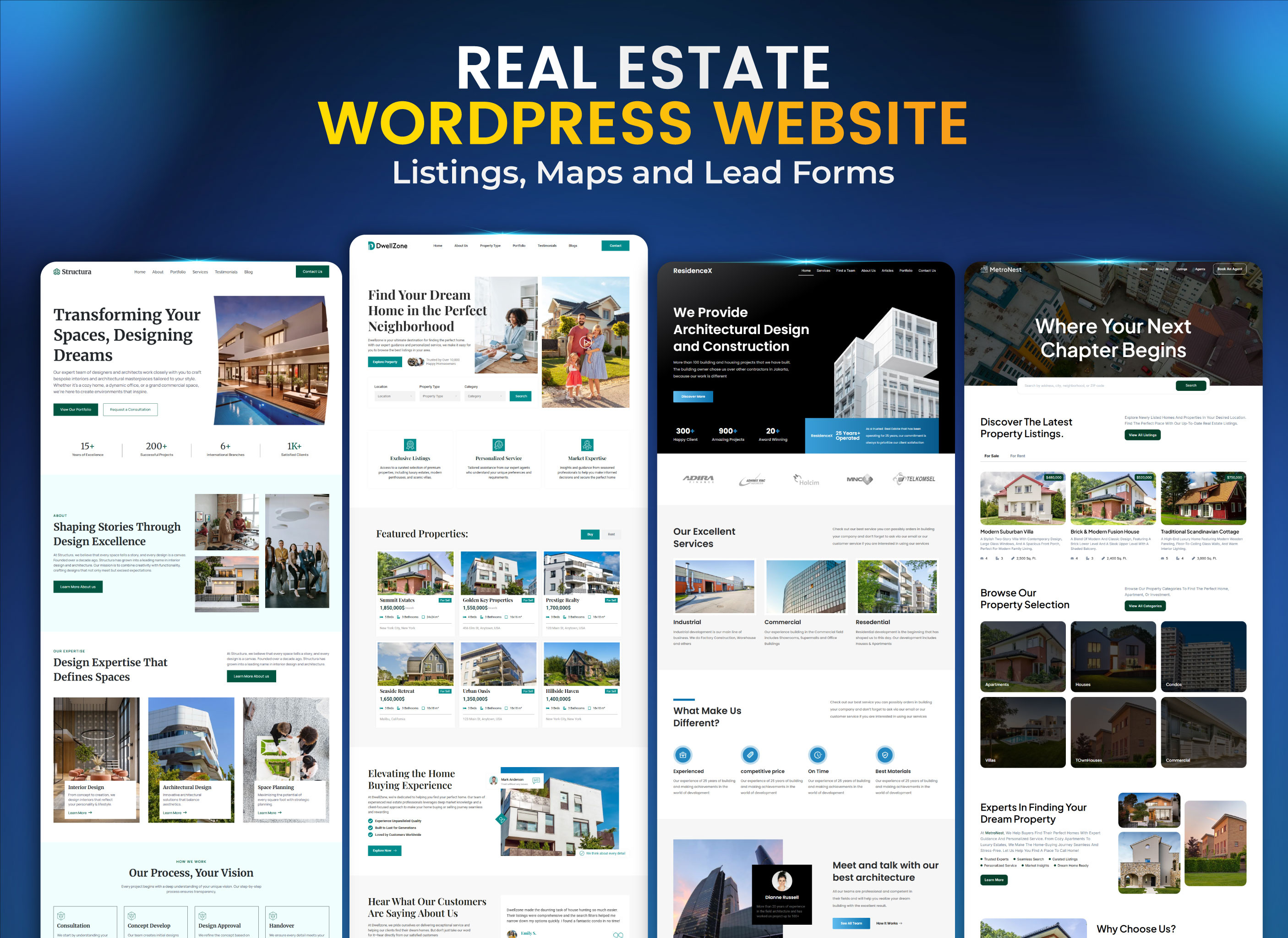 Example of Real Estate Website & Landing Page UI/UX