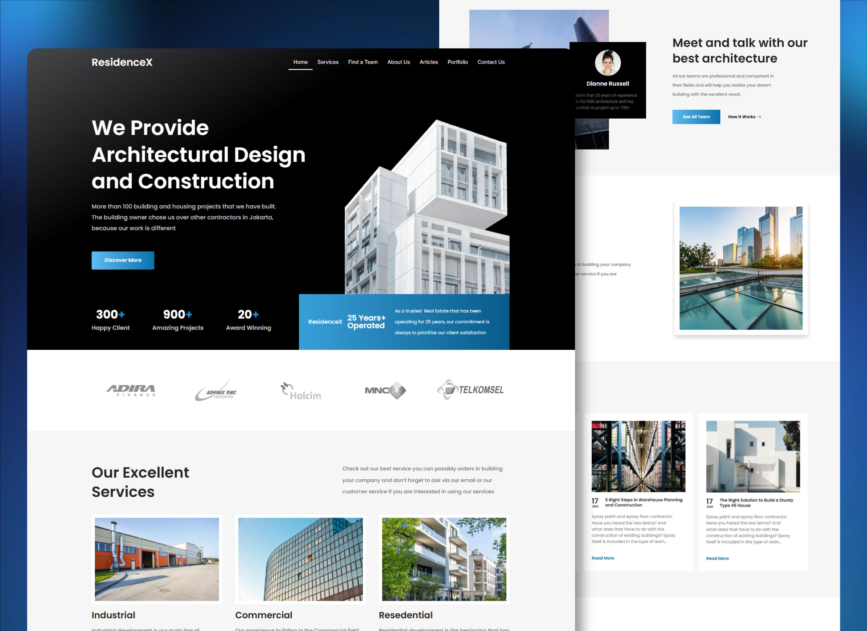 Example of Real Estate Website & Landing Page UI/UX