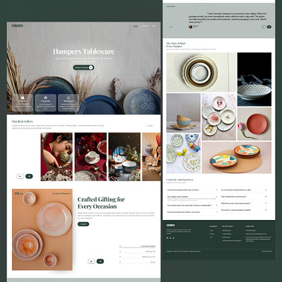 Redesign Website Caramica – Simplicity Meets Warmth branding ceramic plates graphic design industry motion graphics ui website
