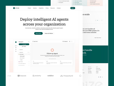 Omnize - AI Agent Website agent ai ai ai platform ai saas assistant card design clean digital integration landing page modern pricing page pricing table saas technology typography ui ux web app website