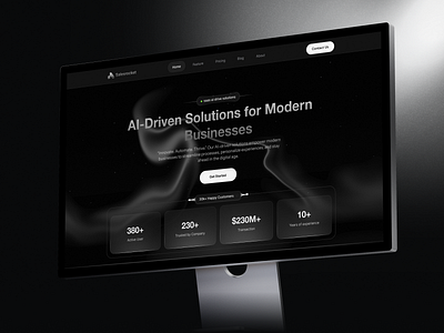 AI Driven Solutions Landing Page ai ai design ai landing page ai tools artificial intelligence figma design landing page saas ai ui uiux web design website website design