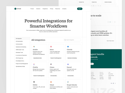 Omnize - Integrations ai agent ai platform ai saas animation assistant card design clean design digital graphic design integration modern motion graphics saas technology typography ui ux web app website