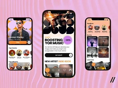 Music Mobile iOS App android app app design concept app design template app interface dashboard dashboard design design ios mobile mobile app mobile app design mobile ui music music app online product design ui ux