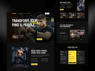 Fitnix — The Website Design for Modern Fitness Brands agency branding creative design fitness fitness landing page fitness website template framer fitness template gym gym website template illustration landing page logo modern modern fitness brands personal training ui ux wellness programs