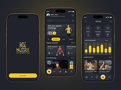 Fitness Mobile App Design app design best app design daily exercise fitness fitness app fitness tracker gym healthcare app ios mobile app mobile app design modern app ui online training routine social media sport wellnesss workout workout tracker