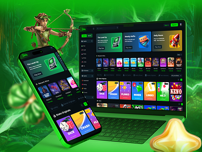 Stake - Website Design gambling game interface game ui ux online game online game design online game interface stake game