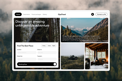 CipoTravel - Travel Website landingpage travel ui uiux uiuxdesign ux website