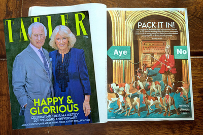 Parliament's Dark Arts X Liam O'Farrell dogs editorial magazine painterly political portraits uk