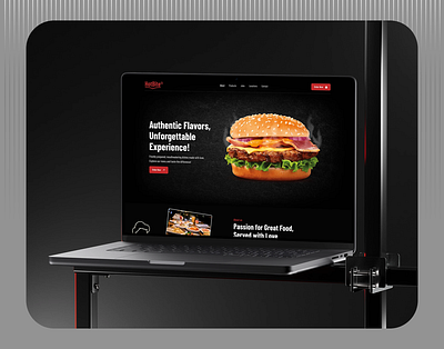 Restaurant Website Design burger brand clean layout dark theme ui fast food ui figma design food delivery food landing page food website hero section job portal ui landing page menu design modern ui responsive design restaurant ui store locator visual design visual storytelling web design website design