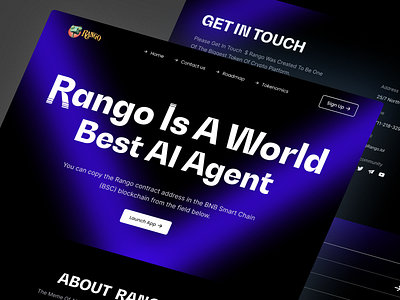 AI Agent Landing Page ai ai agent landing page ai landinpage ai web design aiagent ecommerce finance fintech landingpage saasdesign uxui web3 website design