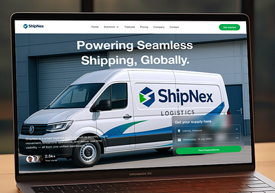 ShipNex - Logistics Landing Page business cargo container delivery design interface landing page logistics parcel product design shipment shipping smart logistics supply supply chain tracking ui uiux ux website