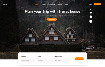 Mockup for Trip Plan website Hero section branding graphic design ui