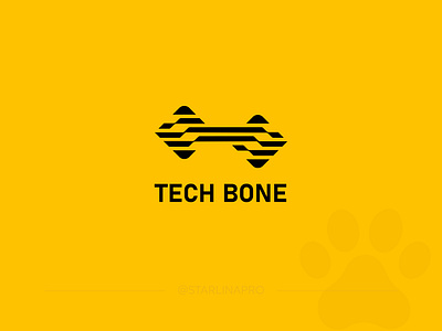 Modern Tech Logo - Tech Bone abstract logo bone logo brand logo branding dog bone fitness tech futuristic logo geometric logo gym tech logo hardware logo innovation logo logo design minimal logo minimalist logo modern logo stripe logo tech bone tech logo tech mark