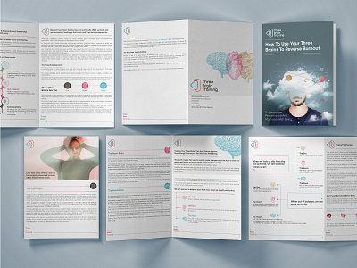 Whitepaper Design for Three Brain Training book book design brand branding design digital digital art ebook graphic design health healthcare identity branding layout layout design mental health minimal modern whitepaper