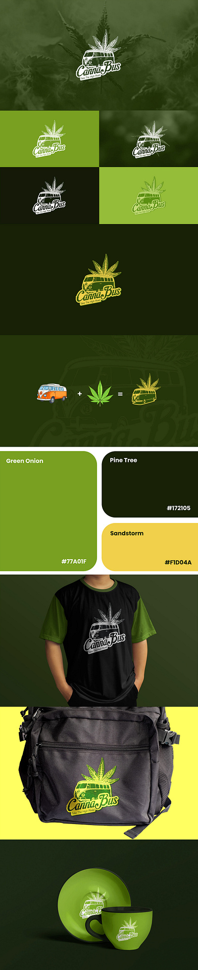 CannaBus Logo Design organic