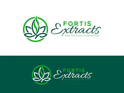 FORTIS Extracts Logo Design plant
