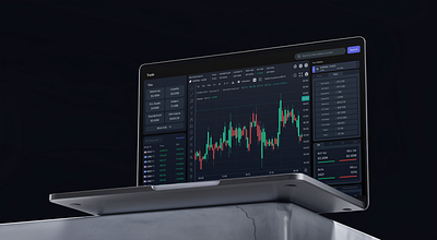 Decentralized Exchange (DEX) UI — Trade Crypto with Clarity branding crypto darkmode design dex graphs trade ui ux wallet web3