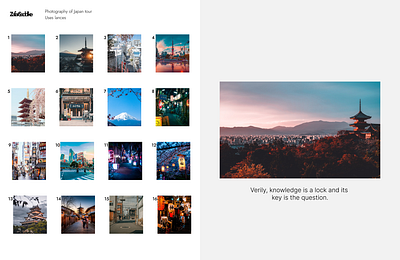 Photography portfolio photography ui