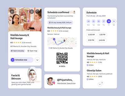 Application cards ai facial generative mobile salon scheduled sudhan thinking typography