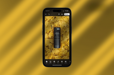 Mobile Graphic Editor – Creative Tools UI all in one editor content creation creative tools design app graphic editor ios media upload mobile app music editor product design social content stickers text tool visual editor yellow
