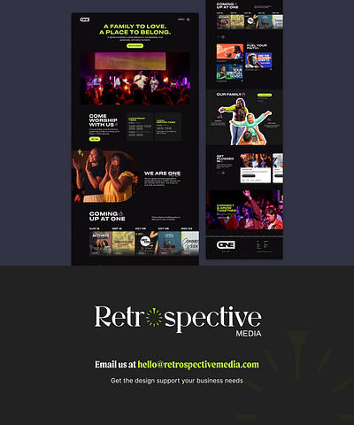 ONE A Potter's House Church Web Design church website dark mode design design figma figma website graphic design interactive design ui ui design ui ux ui ux design ux design web web design website website design worship design