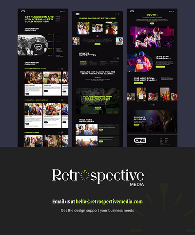 ONE A Potter's House Church Web Design christian church church design church website design figma figma design figma web design graphic graphic design ui ui design ui uix ux ux design web web design website website design worship website
