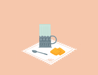 Train Essentials cookies illustration journey kit napkin procreate spoon tea texture train traveling
