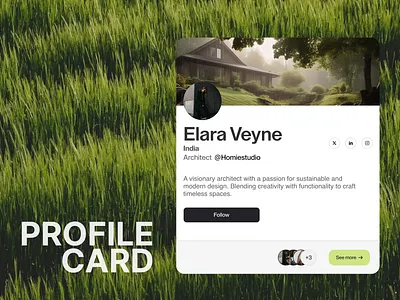 Name Card Design | UI Element graphic design namecard profile ui