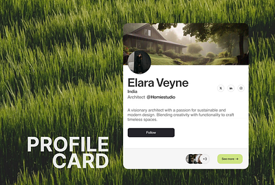 Name Card Design | UI Element graphic design namecard profile ui