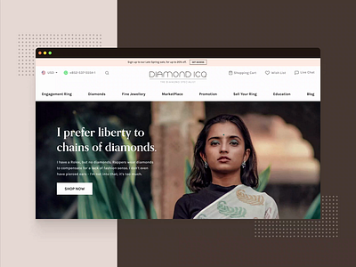 Diamond ICQ Website Interaction Design diamond icq website design diamond website design luxury website design minimal website design product design retail website design ux web design website design website interaction design