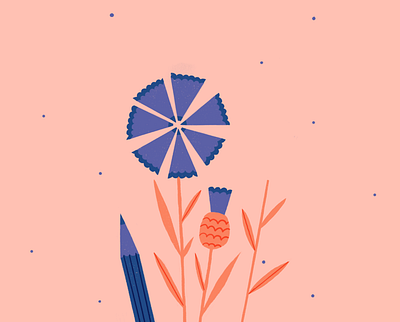 Cornflower Tutorial cornflower diy flower illustration knapweed metaphor pencil procreate sharpener texture tutorial