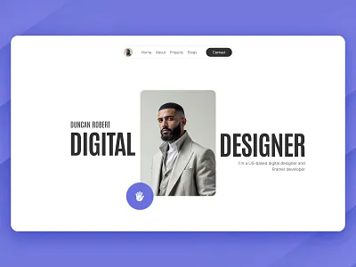 Portavia — A modern portfolio template 3d agency animation branding creator freelancer graphic design portfolio ui