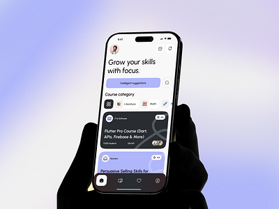 E-learning Mobile App anguage learning app design course e learning education education app ios learning app learning platform mobile mobile app online class online school student ui