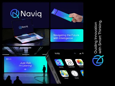 Logo Branding Design for Naviq ai animation brand identity branding design graphic design illustration logo logo design naviq ui vector