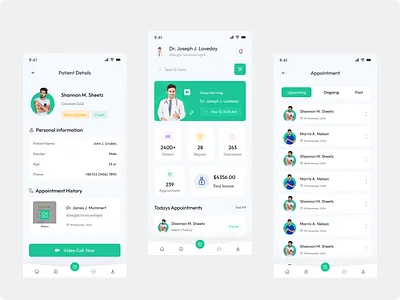 Doctor Consultation & Patient Management Flutter App UI Kit appointment booking app clean design clinic management digital health doctor app flutter health health tech healthcare app ios ui medical ui design mobile app modern ui patient management app responsive design telemedicine ui dashboard ui kit ux design