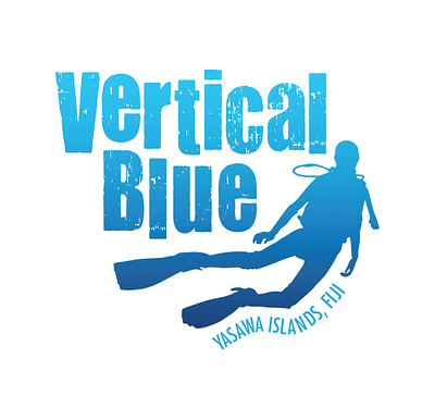 Rebrand and new look for the Fiji based Vertical Blue branding design diving logo fiji logo graphic design icon travel branding vector vertical blue