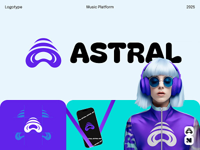 Futuristic Logo for Music Platform brand identity branding concept creative design futuristic logo graphic design logo logo design logotype modern logo modern logo design music logo music platform visual identity
