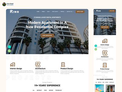 Architecture Company architecture figma mobile real estate responsive ui ux visual design web app website