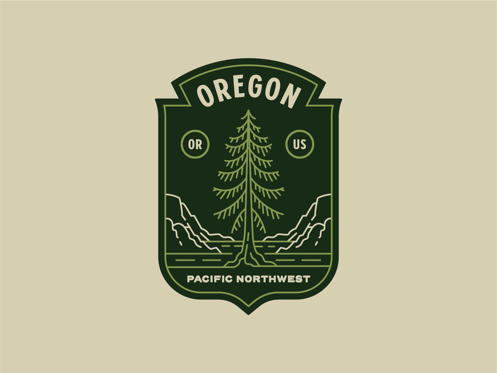 Hello From Oregon: Badge Graphics apparel badge badge design badge graphic branding graphic design hat illustration logo merch oregon outdoor badge outdoors