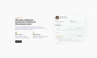 Feature Section - Customer Service App Light app clean design feature interface light minimal product saas section service ui ui design ux ux design web web design web page website