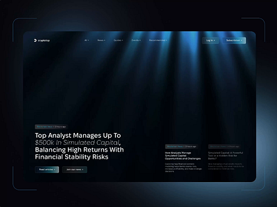 Crypto News Website animation blockchain crypto design figma motion ui ux website