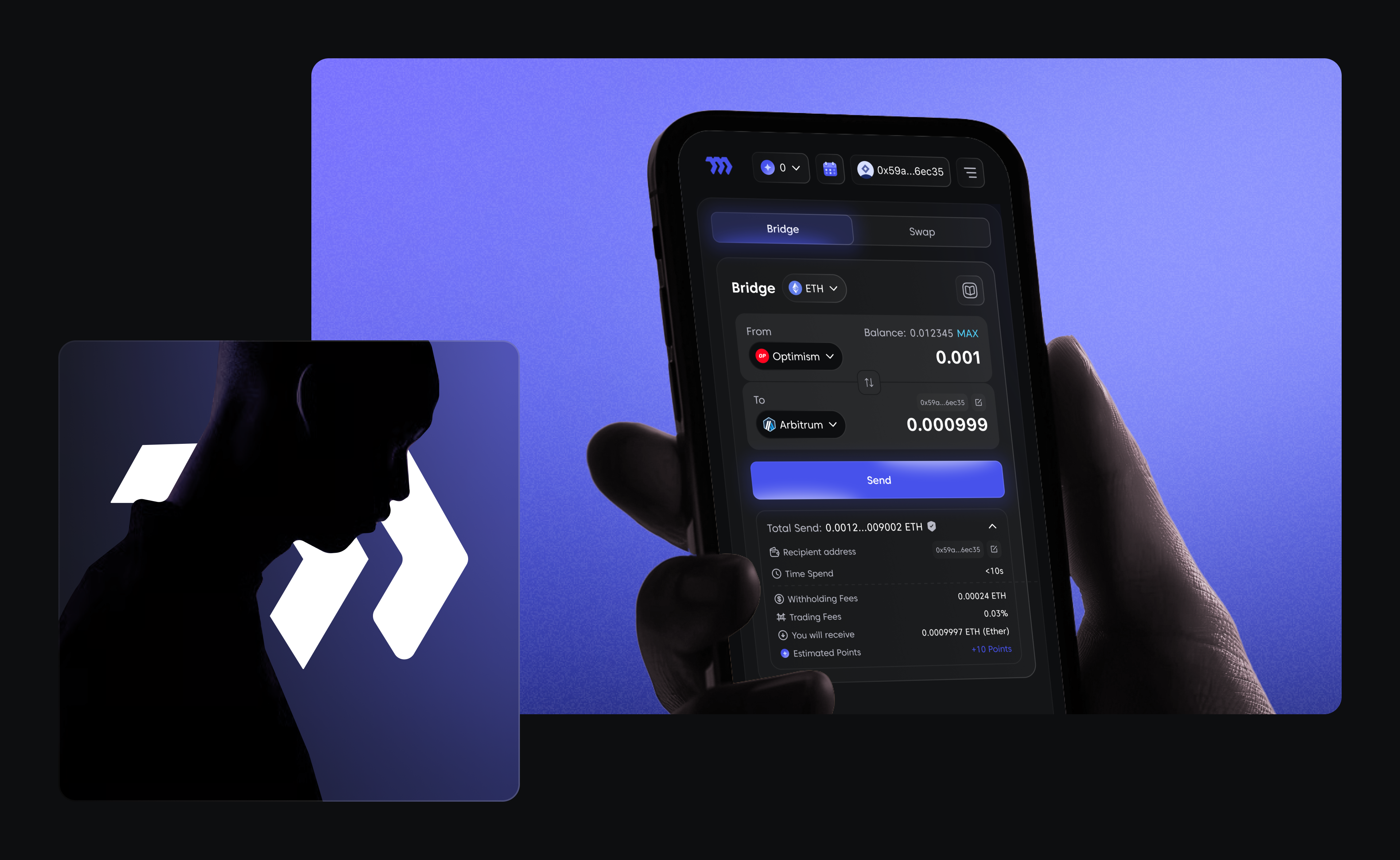 Cross-Chain Bridge & Web3 Portfolio Experience blockchain bridge crypto dark dashboard defi nft portfolio uxui web3