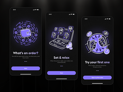 Crypto Wallet — Onboarding & Security Flow design illustration mobileapp onboading ui ux wallet сrypto